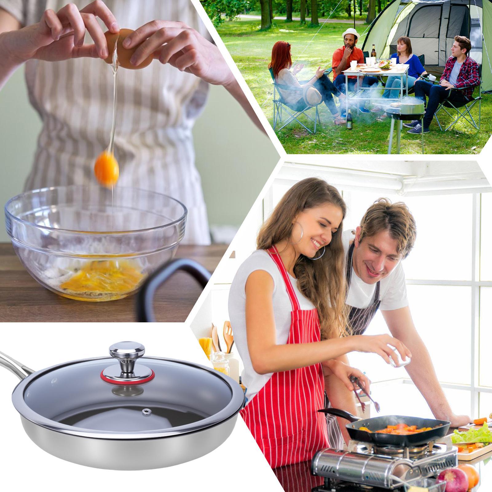 Meal Prep Glass - Padella in titanio antiaderente, resistente al