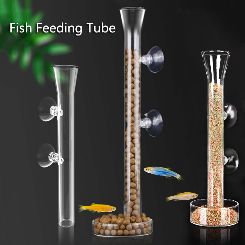 Meal Prep Glass - Mangiatoia per acquario in vetro tubo