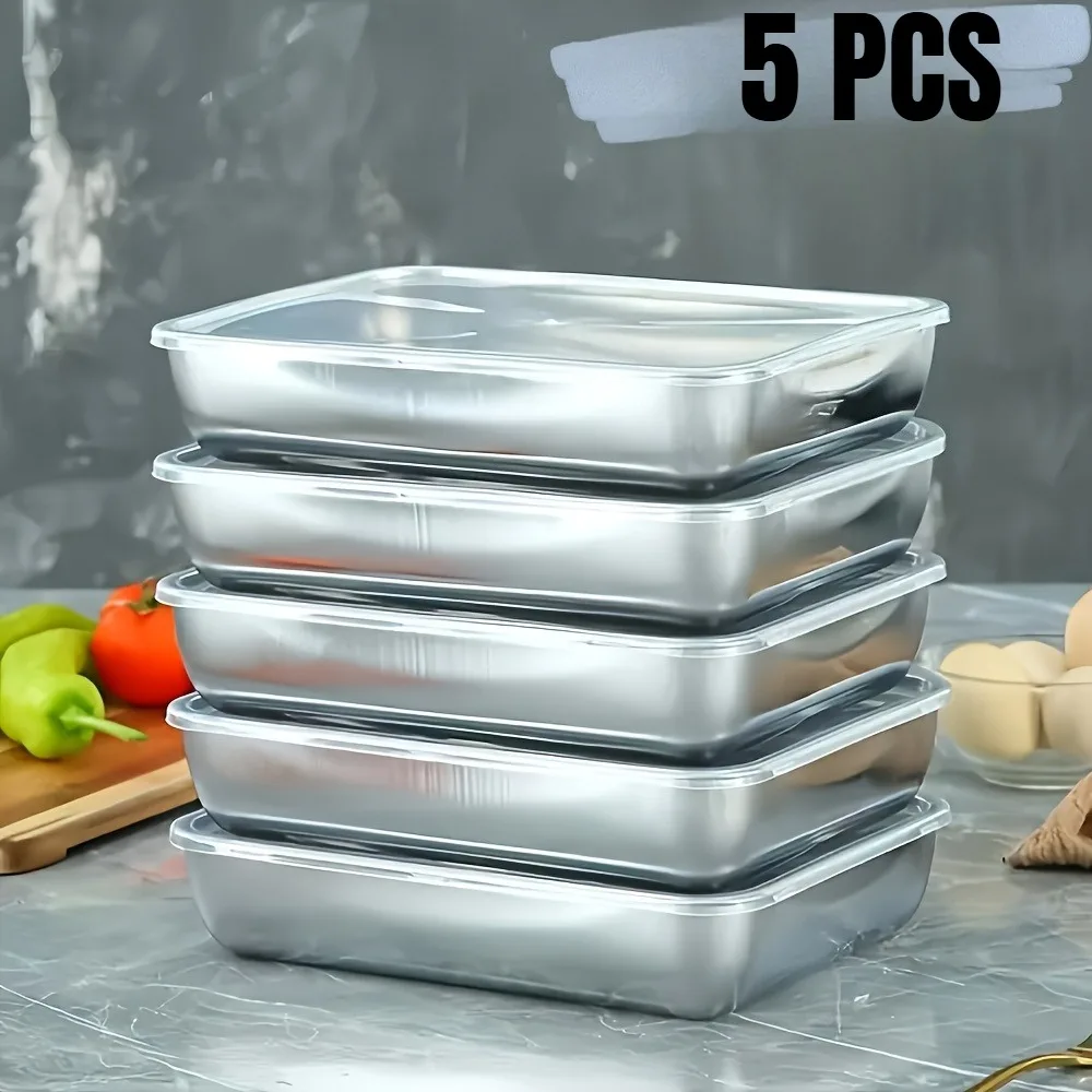 Meal Prep Glass - Set di 5 Contenitori per Alimenti